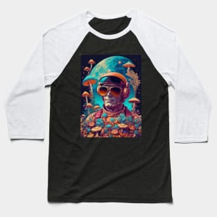 Psychedelic Dj Astronaut - Catsondrugs.com - astronaut, space, stars, galaxy, nasa, cool, planets, funny, universe, astros, astronomy, trippy, surreal, asteroidday, planet Baseball T-Shirt